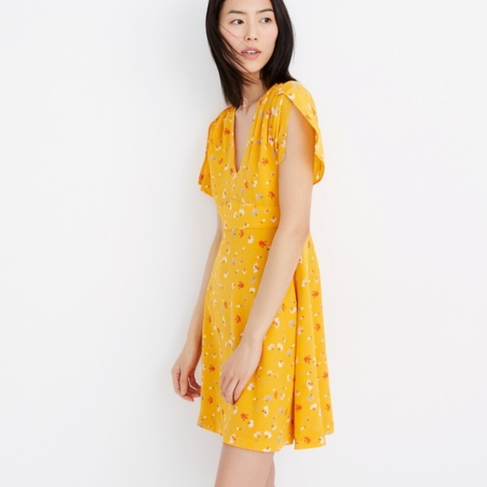 Madewell Silk Floral Mini Dress